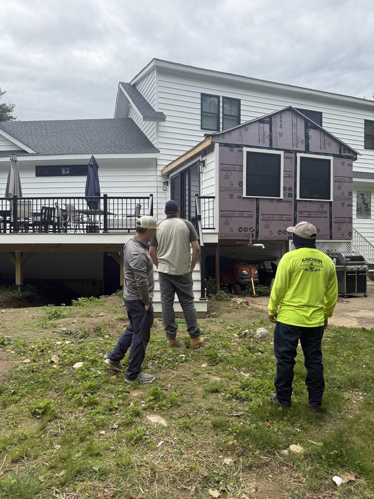 Home addition framing and siding